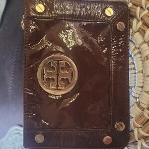 VTG Tory Burch Brown Patent Leather Clutch